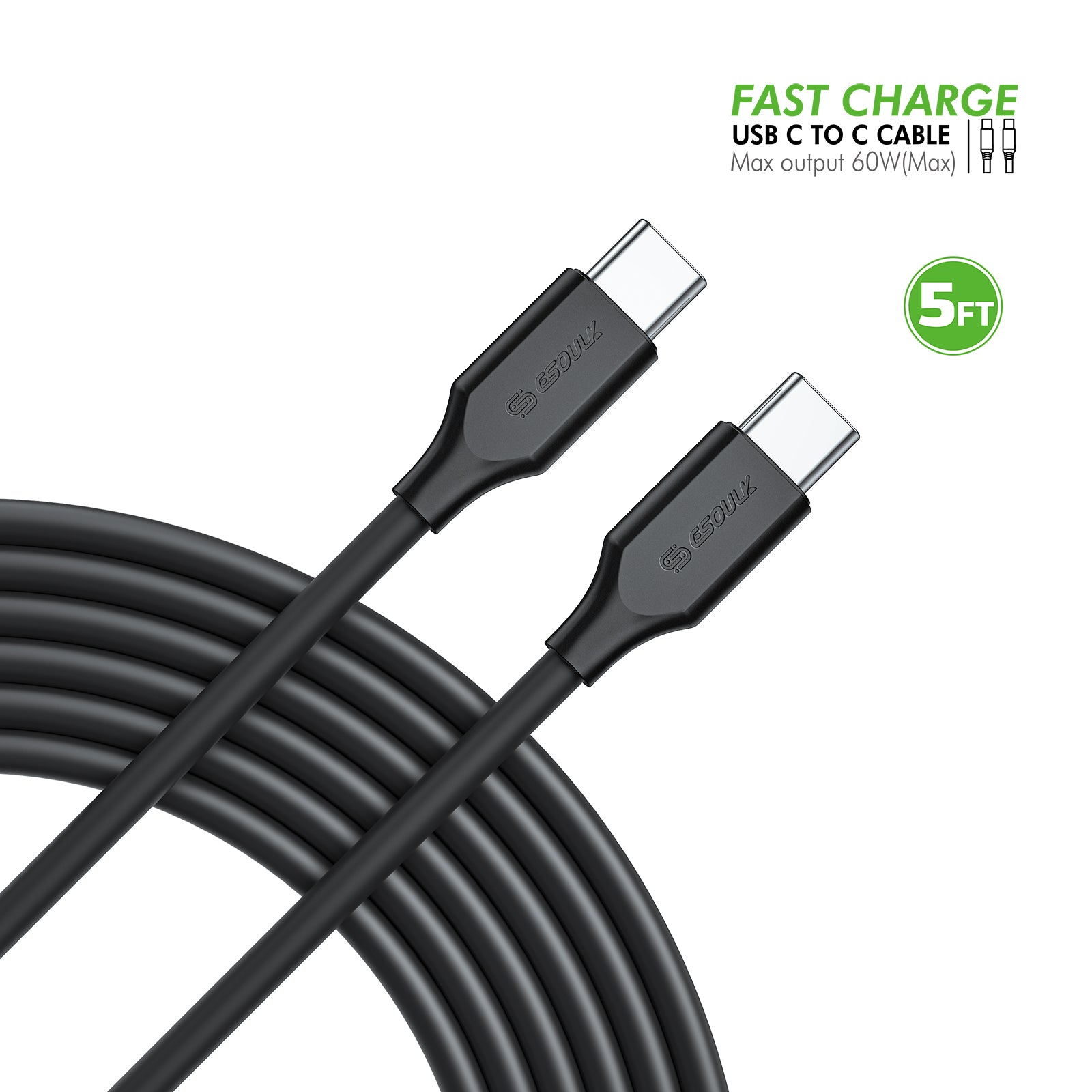 USB C TO C Cable 5Ft