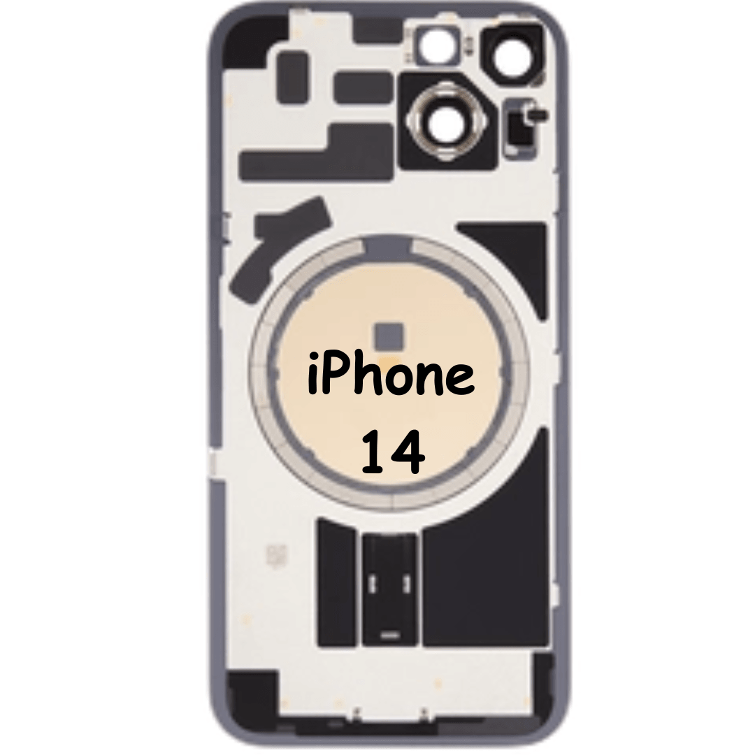 High quality Back Glass With Steel Plate & MagSafe Magnet Pre-Installed For iPhone 14 (Starlight) (SILVER) - Best Cell Phone Parts Distributor in Canada, Parts Source