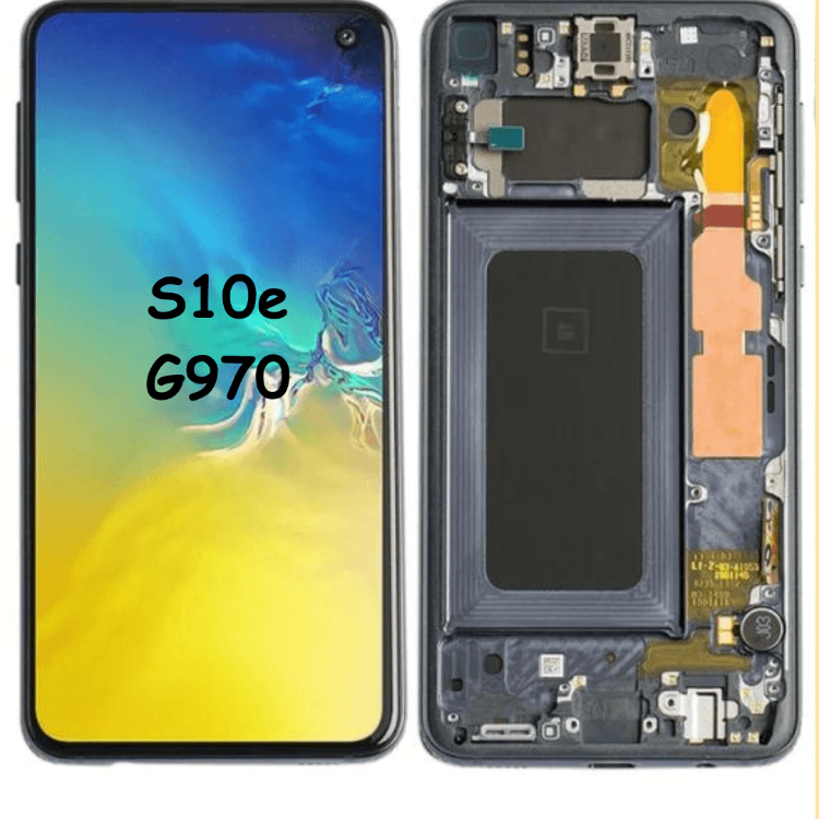 OEM AMOLED LCD Screen for Galaxy S10e Digitizer Full Assembly with Frame  for Samsung Galaxy S10e G970 (Prism Black)