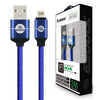 Esoulk Lightning USB Cable 5FT 2A Nylon Braided Blue for iPhone and iPad SKU: EC40P-IP-BU - Best Cell Phone Parts Distributor in Canada Esoulk Lightning USB Cable 5FT 2A Nylon Braided Blue for iPhone and iPad SKU: EC40P-IP-BU - Best Cell Phone Parts Distributor in Canada