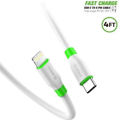 Esoulk PD Fast Charge Type-C To Lightning Cable White (For iPhone 12, 13, 14 Series) 4FT, EC33P-CL-WH - Best Cell Phone Parts Distributor in Canada, Parts Source