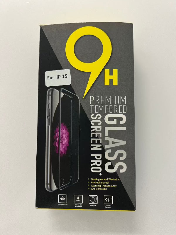 9H Tempered Glass Screen Protector for iPhone 15 / iPhone 15 Pro - Best Cell Phone Parts Distributor in Canada, Parts Source