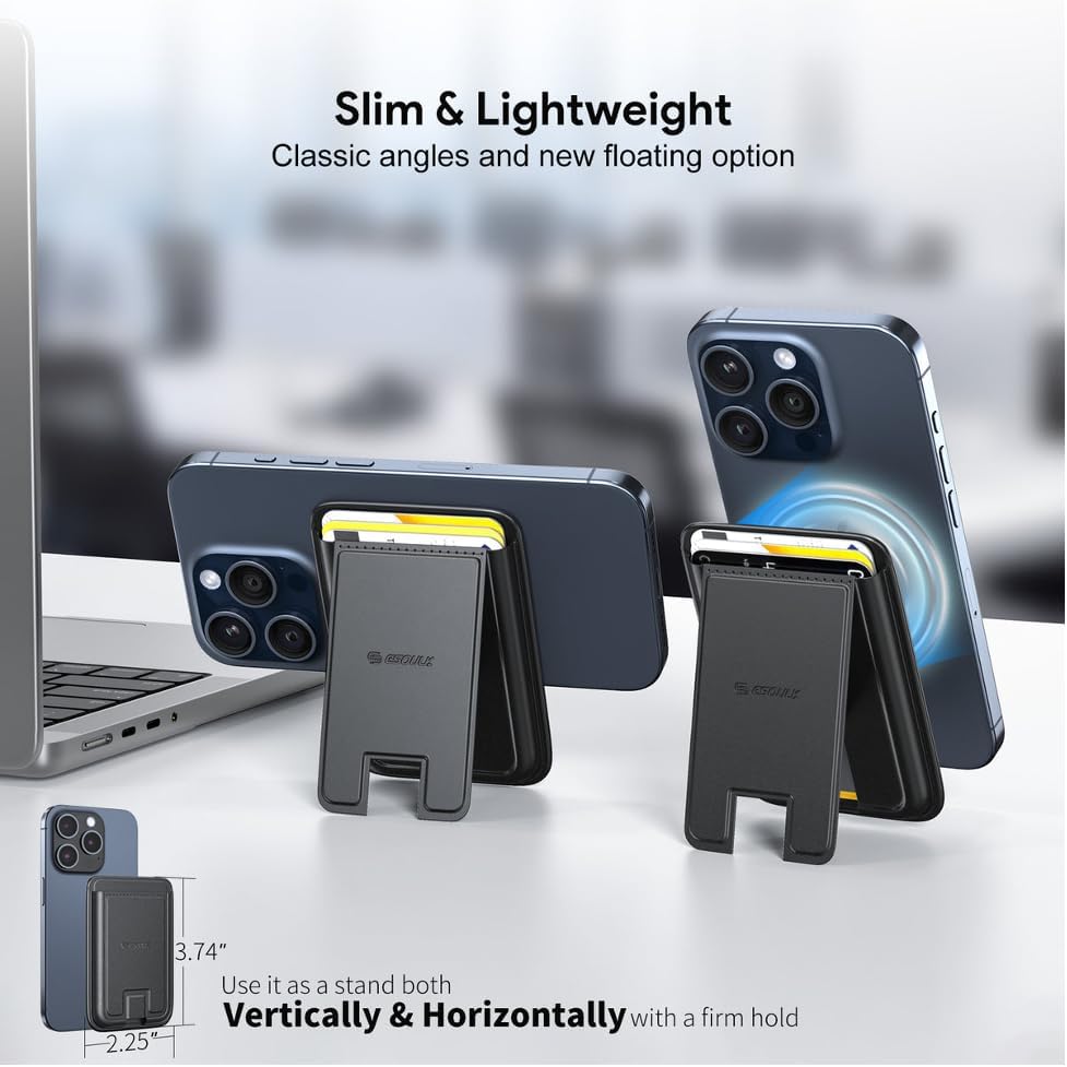 Étui portefeuille pliable ESOULK pour iPhone 16, 15, 14, 13 et 12