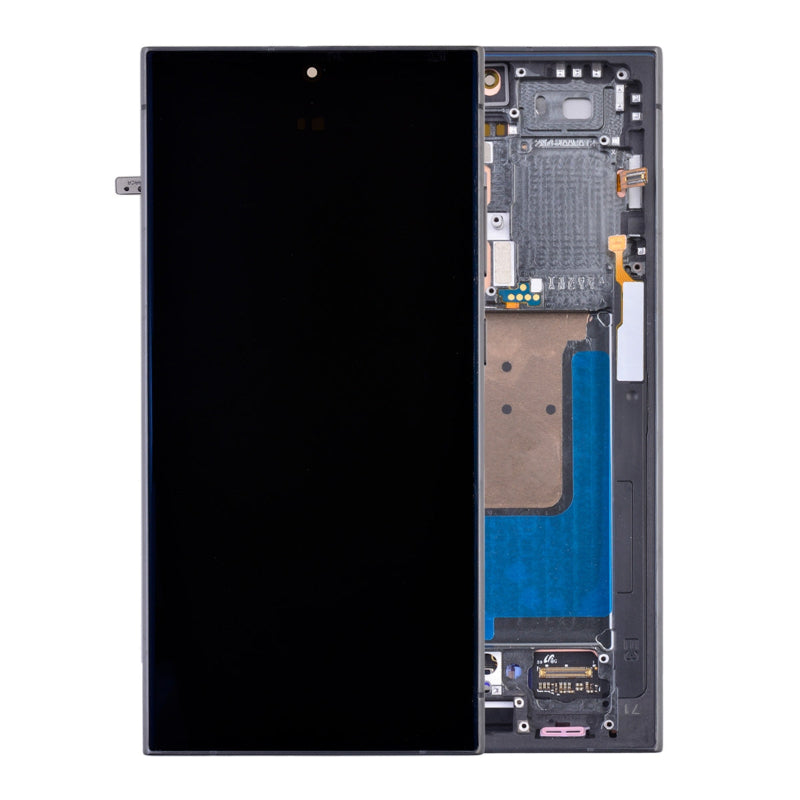 Ensemble écran numériseur OLED avec cadre pour Samsung Galaxy S24 Ultra 5G S928 (Premium) - Noir titane 