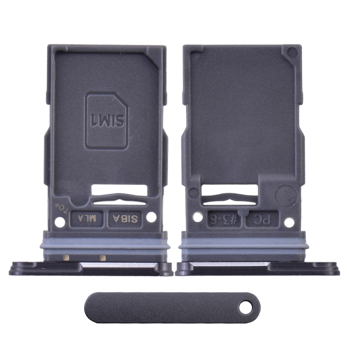 Single Sim Card Tray Compatible with Samsung S24 Ultra (Titanium Black)