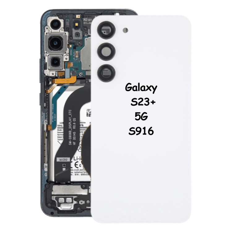 Battery Back Cover with Camera Lens Cover For Samsung Galaxy S23+ 5G S916 (Cream) - Best Cell Phone Parts Distributor in Canada, Parts Source