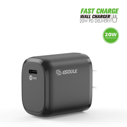 Esoulk 20W Type C PD Wall Charger Black