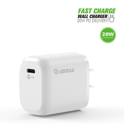 Esoulk 20W Type C PD Wall Charger White