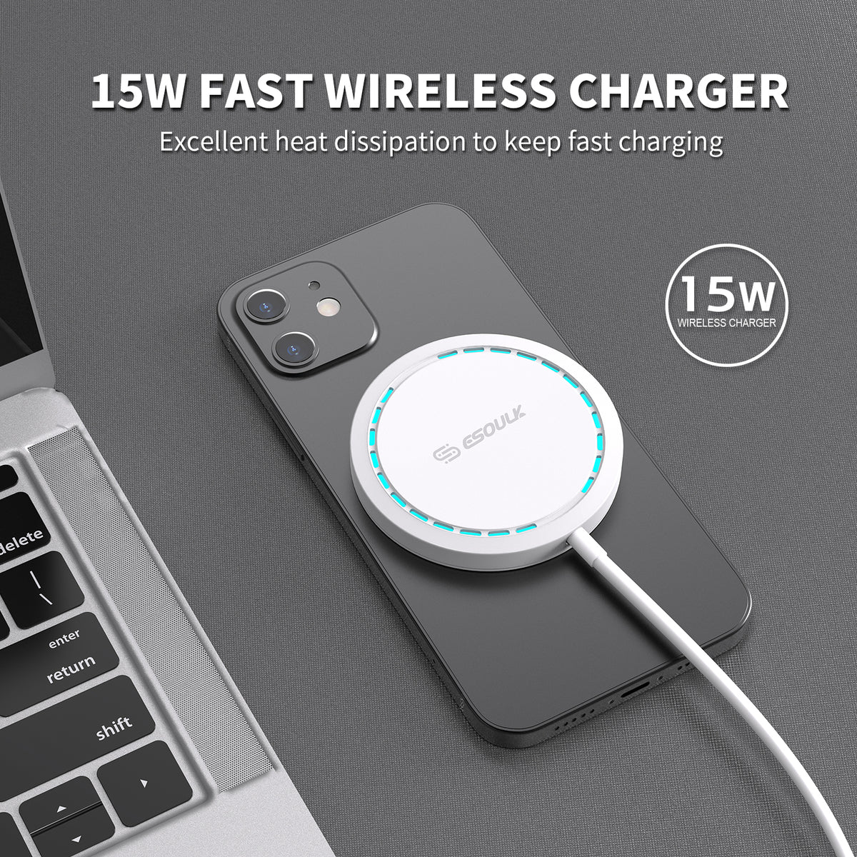 Chargeur Apple MagSafe 25W (1 m) - Chargeur sans fil avec capacité de