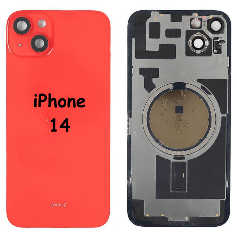 High quality Back Glass With Steel Plate & MagSafe Magnet Pre-Installed For iPhone 14 (Red) - Best Cell Phone Parts Distributor in Canada, Parts Source