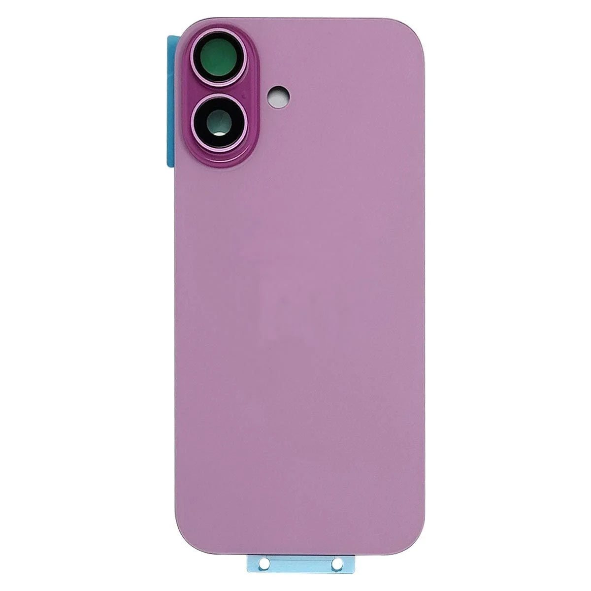Back Cover Glass for iPhone 16 with Camera Lens Cover + MagSafe Magnet(Pink)