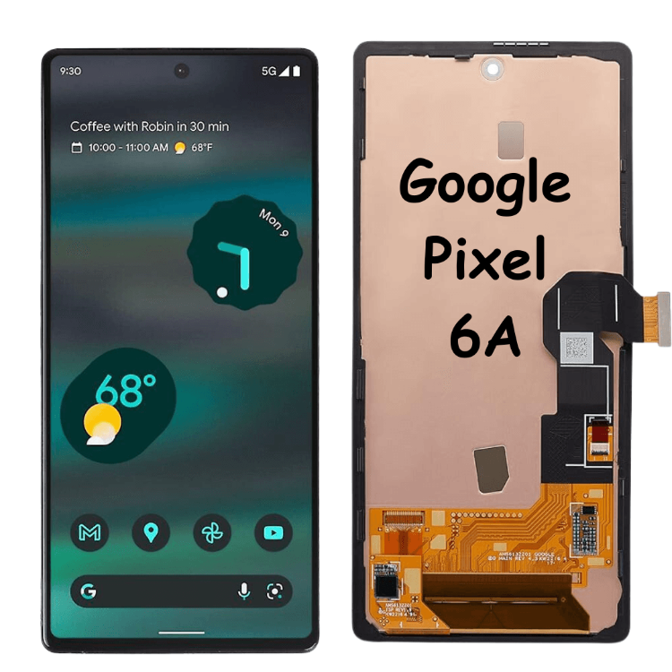 LCD Display Touch Screen Assembly For Google Pixel 6A GX7AS GB62Z G1AZG, (Without Fingerprint Sensor) - Best Cell Phone Parts Distributor in Canada, Parts Source