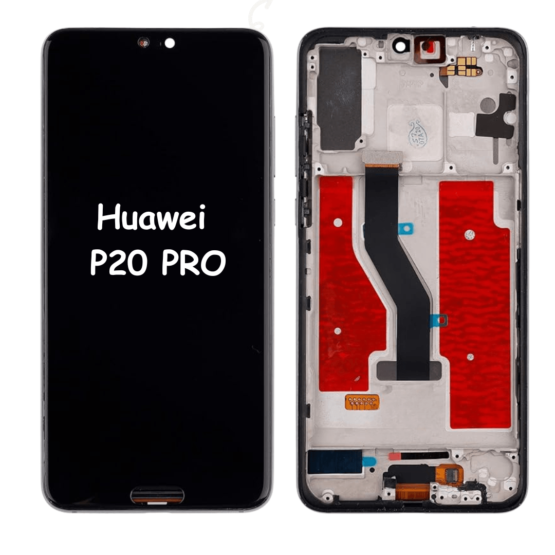 LCD Display Touch Screen Digitizer Assembly For Huawei P20 Pro CLT-L29C CLT-L29 61(with Frame) (Black) - Best Cell Phone Parts Distributor in Canada, Parts Source