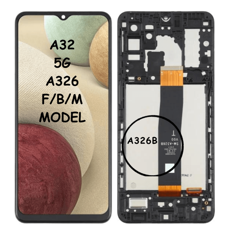 OEM OLED Screen Digitizer Full Assembly with Frame for Samsung Galaxy A32 5G SM-A326 (Black) - Best Cell Phone Parts Distributor in Canada, Parts Source