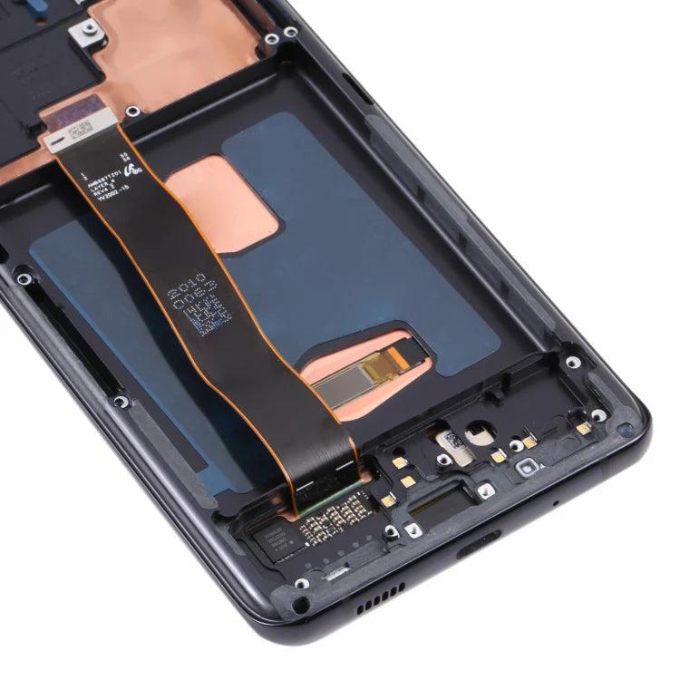 OLED Screen Digitizer Assembly with Frame for Samsung Galaxy S20 Ultra 5G G988 (Service Pack)-Cosmic Black - Best Cell Phone Parts Distributor in Canada, Parts Source
