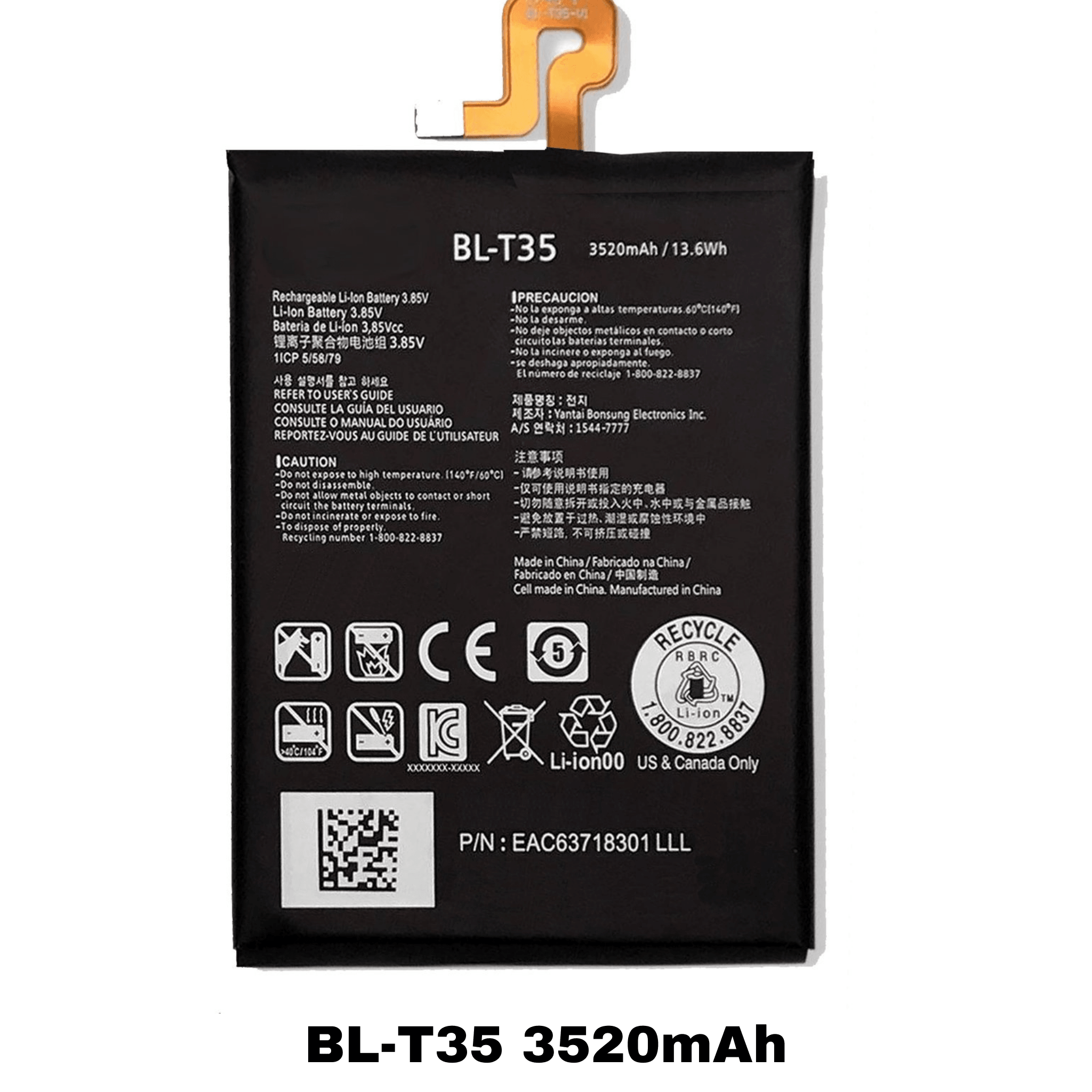 Battery Google Pixel 2 XL li-ionBattery BL-T35 3520mAh