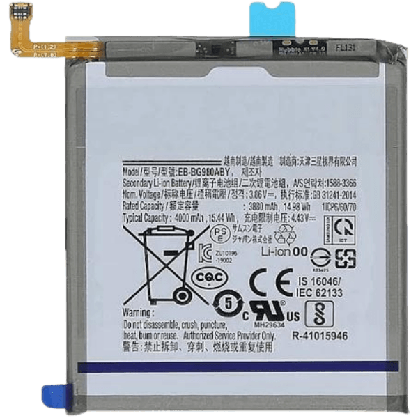 Battery For Samsung Galaxy S20 Ultra 5G G988 Li-ionBattery   EB-BG988ABY 5000 mAh