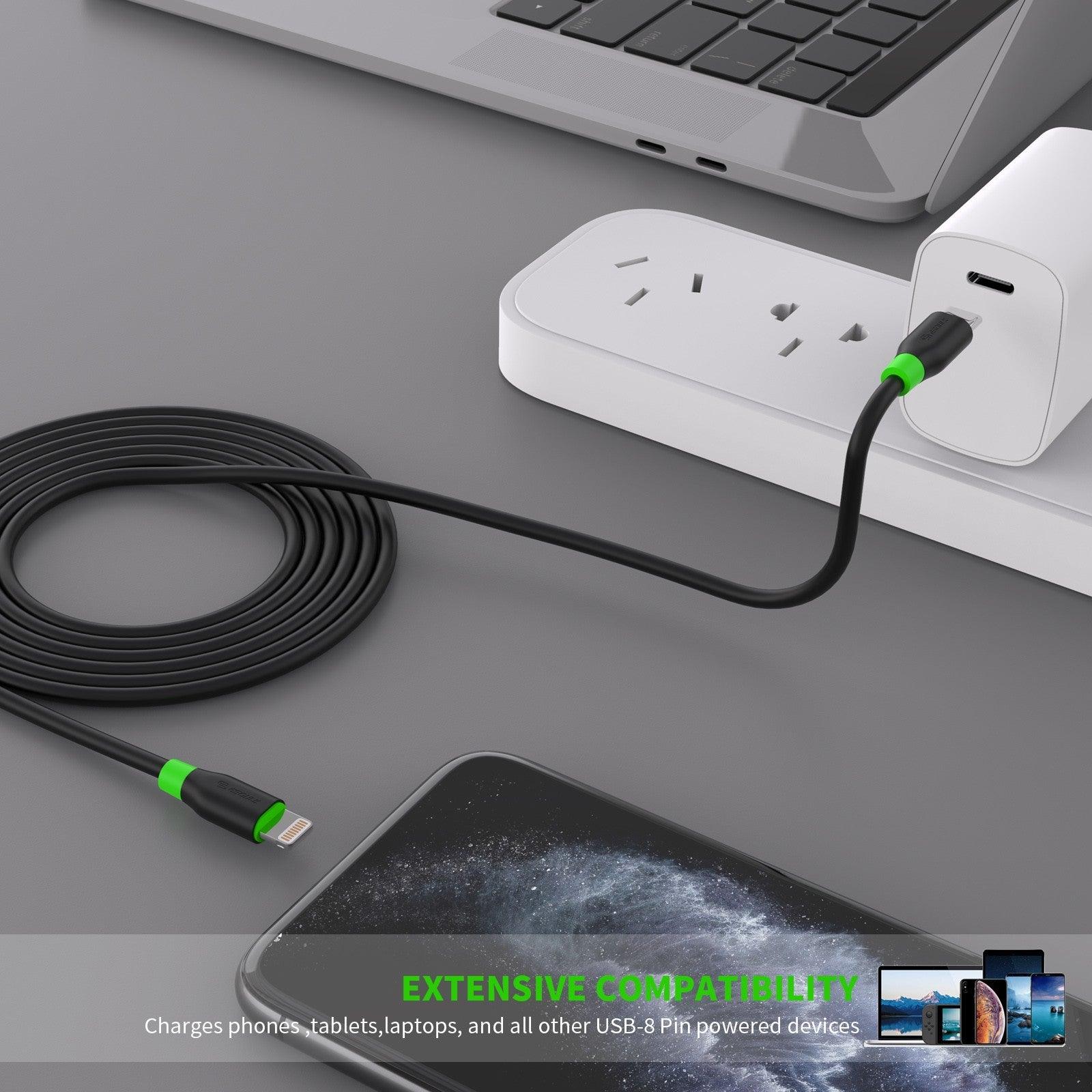 Esoulk PD Fast Charge Type-C To Lightning Cable Black (For iPhone 12, 13, 14 Series) 4FT, EC33P-CL-BK - Best Cell Phone Parts Distributor in Canada, Parts Source
