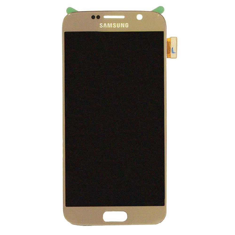 Samsung S6 LCD Assembly Gold with Frame - Best Cell Phone Parts Distributor in Canada