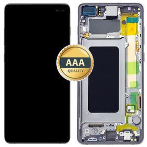 Replacement LCD & Digitizer for Samsung S10 Plus with Frame Prism Black (AAA) - Best Cell Phone Parts Distributor in Canada
