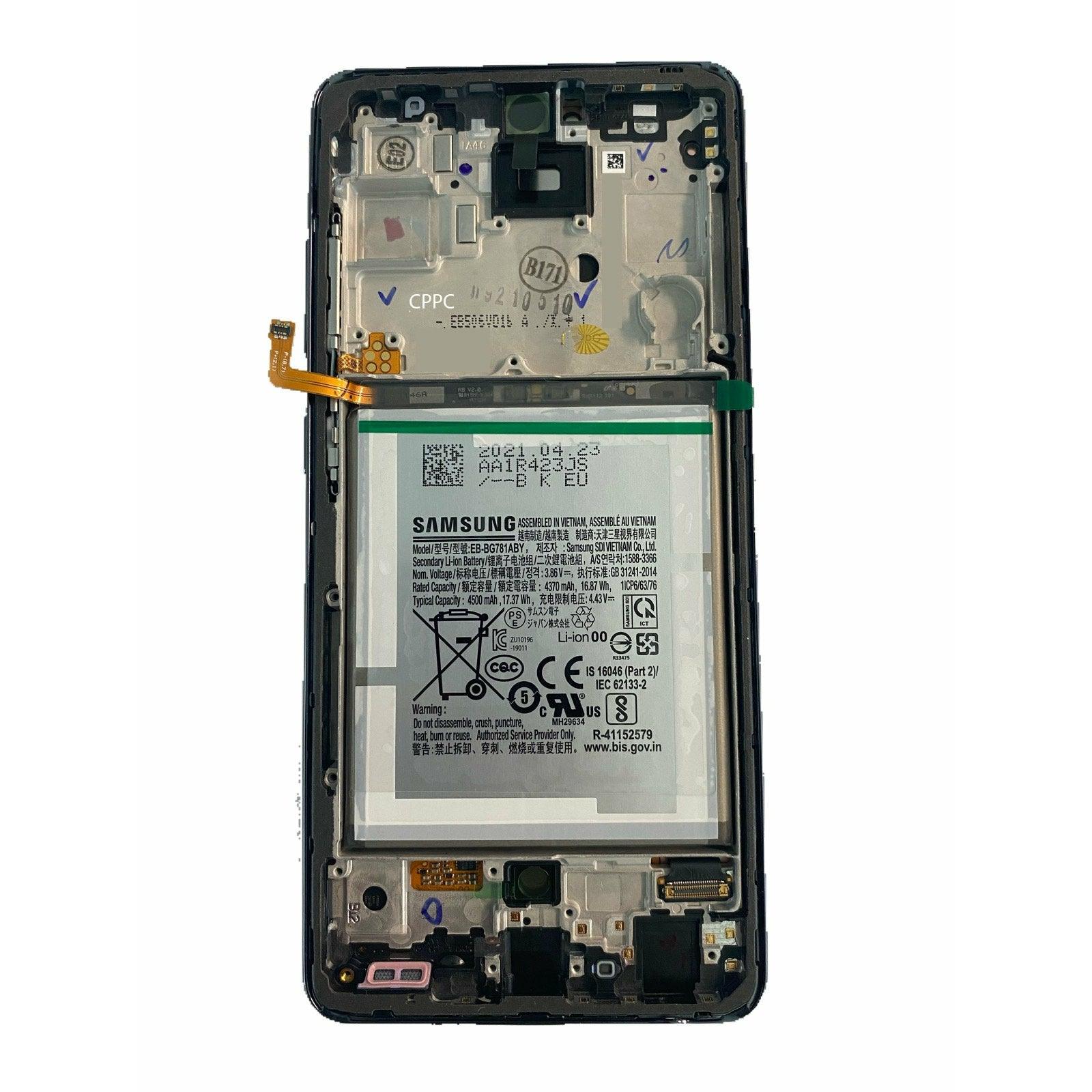 OLED Assembly with Frame &Battery  For Samsung Galaxy A52 5G A526  O.E.M Service Pack