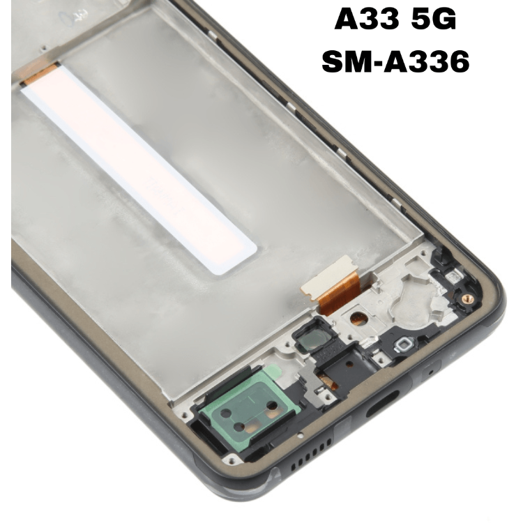 OLED LCD Screen for Samsung Galaxy A33 5G SM-A336 Digitizer Full Assembly with Frame(Black) - Best Cell Phone Parts Distributor in Canada, Parts Source