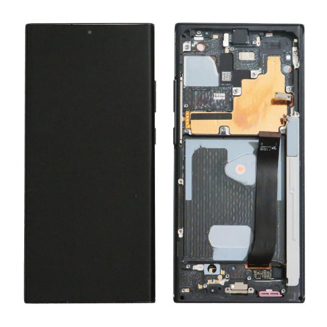 OLED Screen Digitizer Assembly with Frame for Samsung Galaxy Note 20 Ultra 5G N986 (Service Pack)-Mystic Black - Best Cell Phone Parts Distributor in Canada, Parts Source