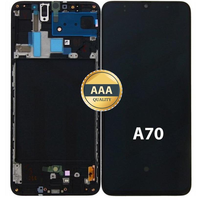 Replacement LCD & Digitizer Screen Black for Samsung A70 (A705W) with Frame (AAA Quality) Black - Best Cell Phone Parts Distributor in Canada | Samsung galaxy phone screens | Cell Phone Repair
